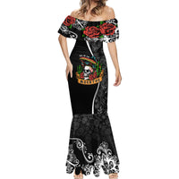 Mexico Day Of The Dead Mermaid Dress Sombrero Sugar Skull With Roses - Wonder Print Shop