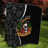 Mexico Day Of The Dead Quilt Sombrero Sugar Skull With Roses - Wonder Print Shop