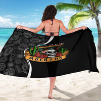 Mexico Day Of The Dead Sarong Sombrero Sugar Skull With Roses - Wonder Print Shop