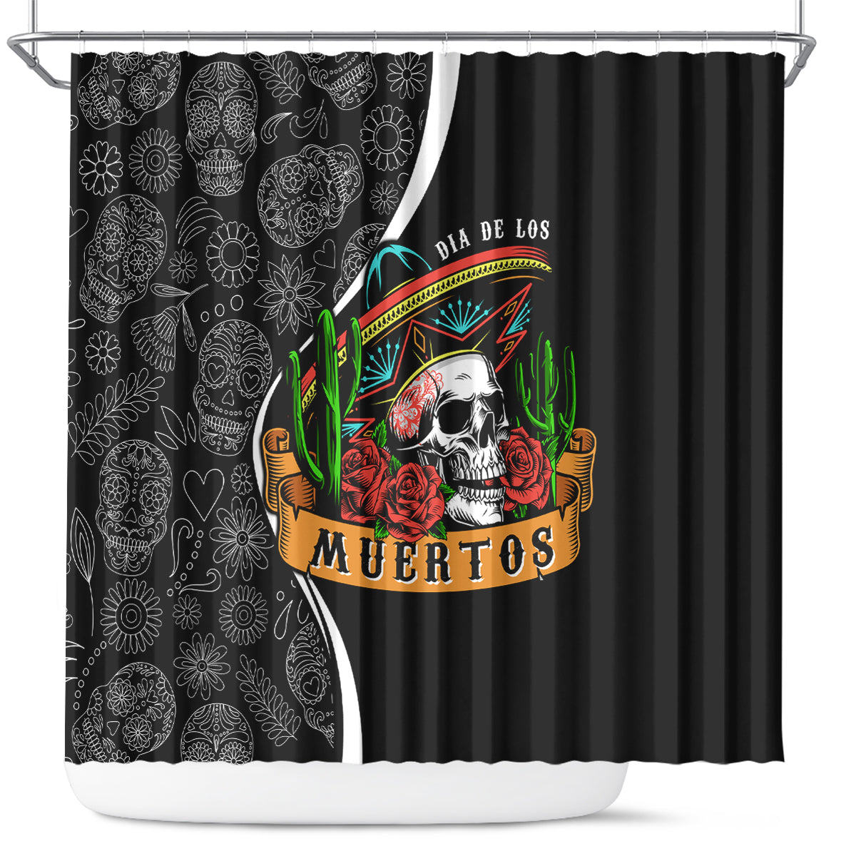 mexico-day-of-the-dead-shower-curtain-sombrero-sugar-skull-with-roses