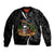 Mexico Day Of The Dead Sleeve Zip Bomber Jacket Sombrero Sugar Skull With Roses - Wonder Print Shop
