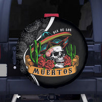 Mexico Day Of The Dead Spare Tire Cover Sombrero Sugar Skull With Roses - Wonder Print Shop