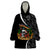 Mexico Day Of The Dead Wearable Blanket Hoodie Sombrero Sugar Skull With Roses - Wonder Print Shop