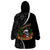 Mexico Day Of The Dead Wearable Blanket Hoodie Sombrero Sugar Skull With Roses - Wonder Print Shop