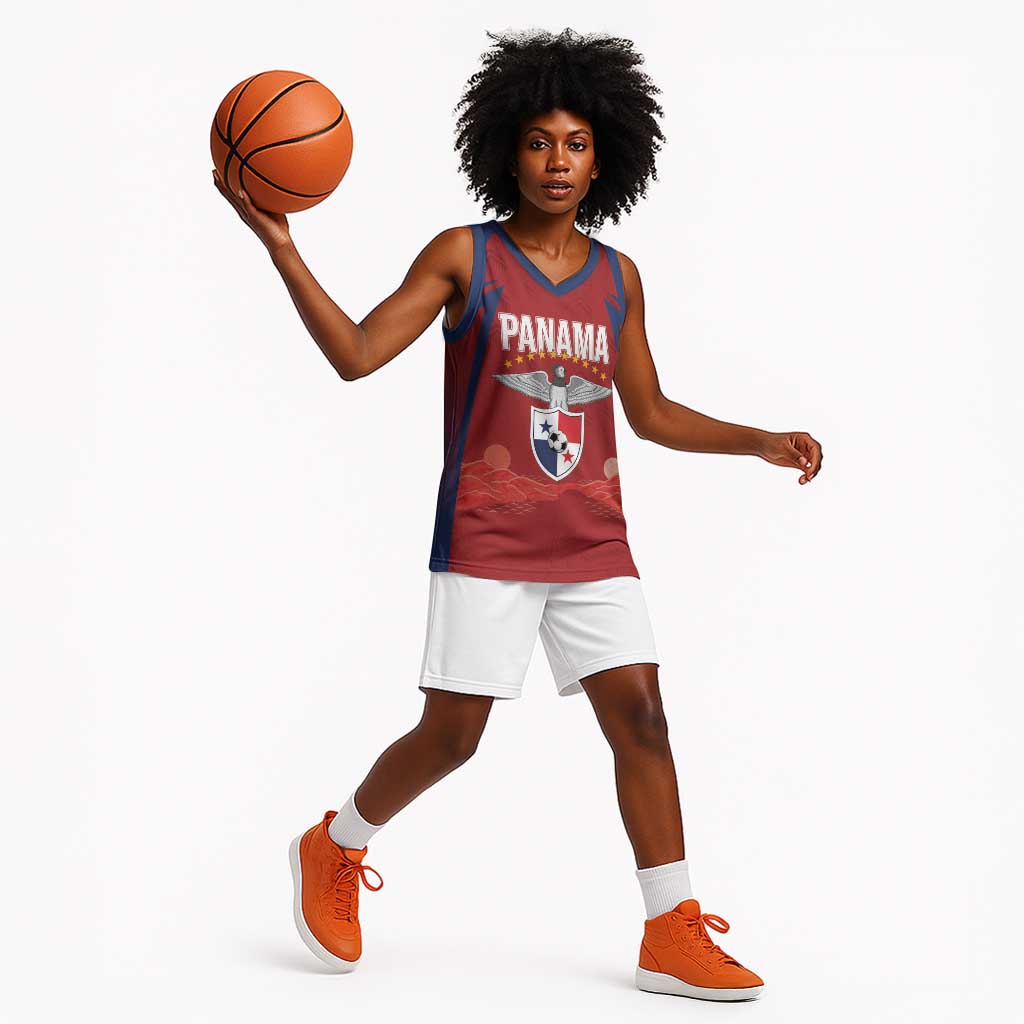 Afro-Panama Football 2026 Custom Basketball Jersey La Marea Roja Making History - Wonder Print Shop
