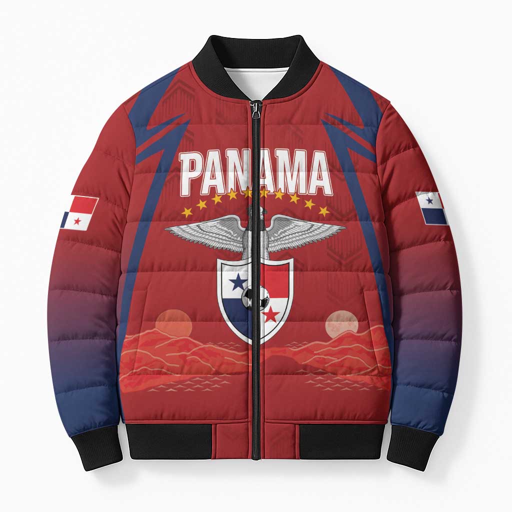 Afro-Panama Football 2026 Custom Bomber Puffer Jacket La Marea Roja Making History - Wonder Print Shop