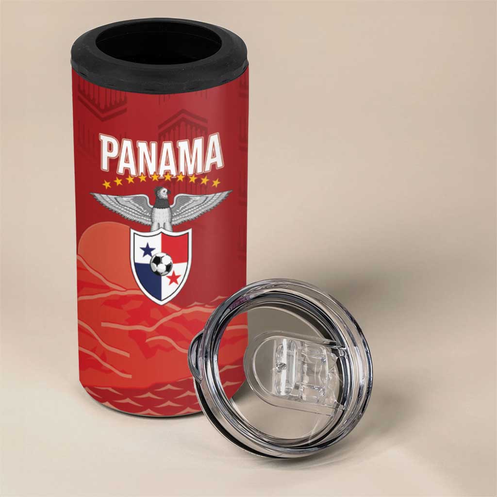Afro-Panama Football 2026 Custom 4 in 1 Can Cooler Tumbler La Marea Roja Making History - Wonder Print Shop