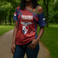 Afro-Panama Football 2026 Custom Cross Shoulder Shirt La Marea Roja Making History - Wonder Print Shop