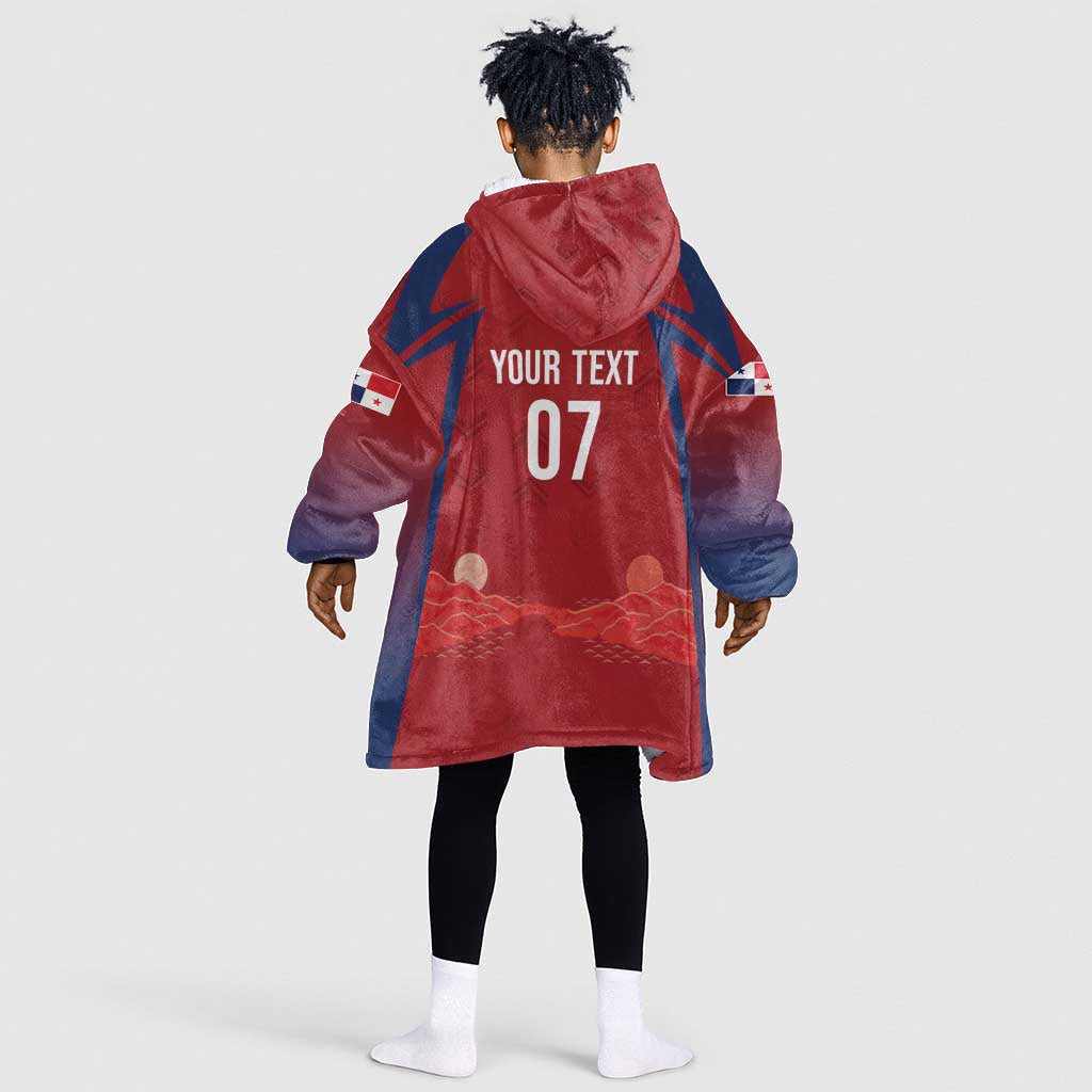 Afro-Panama Football 2026 Custom Kid Wearable Blanket Hoodie La Marea Roja Making History - Wonder Print Shop