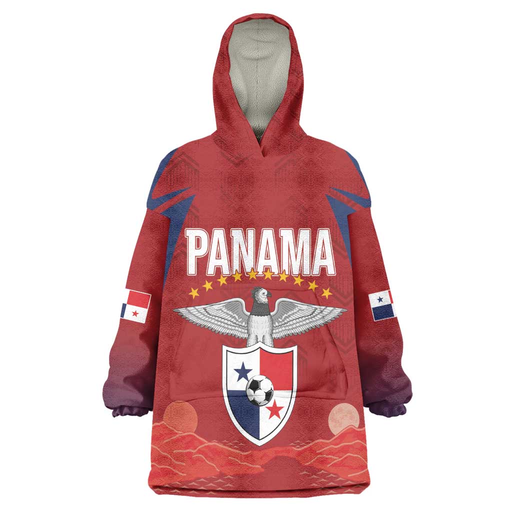 Afro-Panama Football 2026 Custom Kid Wearable Blanket Hoodie La Marea Roja Making History - Wonder Print Shop