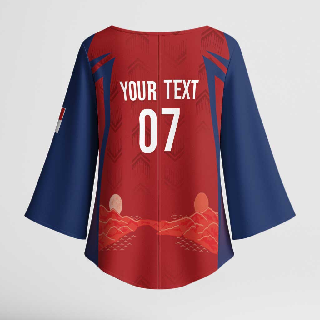 Afro-Panama Football 2026 Custom Kimono Sleeve Blouse La Marea Roja Making History - Wonder Print Shop