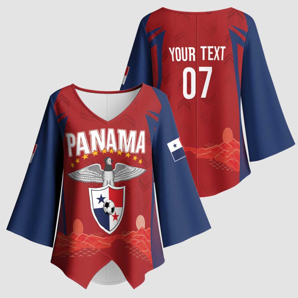 Afro-Panama Football 2026 Custom Kimono Sleeve Blouse La Marea Roja Making History - Wonder Print Shop