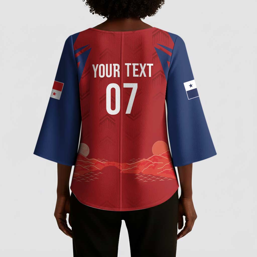 Afro-Panama Football 2026 Custom Kimono Sleeve Blouse La Marea Roja Making History - Wonder Print Shop