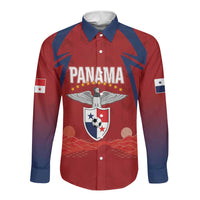 Afro-Panama Football 2026 Custom Long Sleeve Button Shirt La Marea Roja Making History - Wonder Print Shop