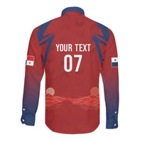 Afro-Panama Football 2026 Custom Long Sleeve Button Shirt La Marea Roja Making History - Wonder Print Shop