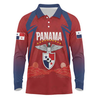 Afro-Panama Football 2026 Custom Long Sleeve Polo Shirt La Marea Roja Making History - Wonder Print Shop