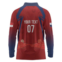 Afro-Panama Football 2026 Custom Long Sleeve Polo Shirt La Marea Roja Making History - Wonder Print Shop