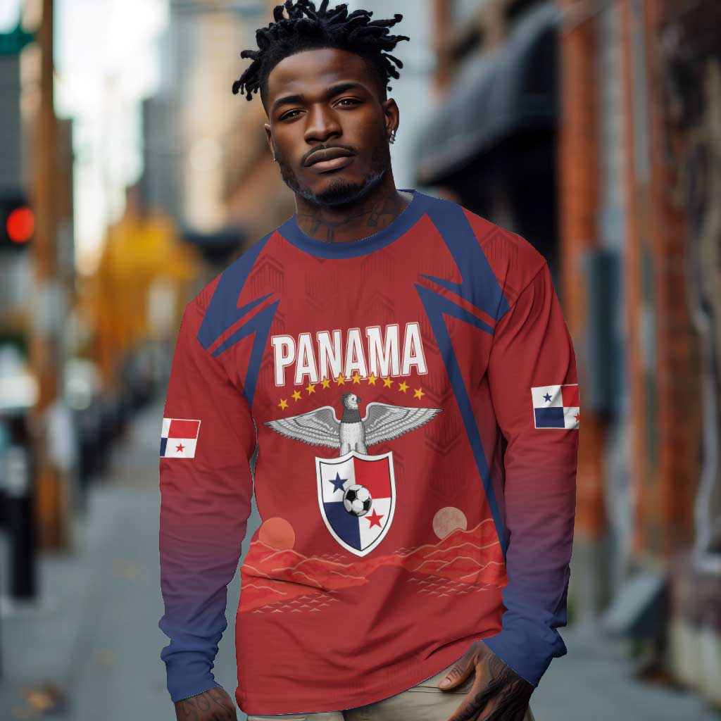 Afro-Panama Football 2026 Custom Long Sleeve Shirt La Marea Roja Making History - Wonder Print Shop
