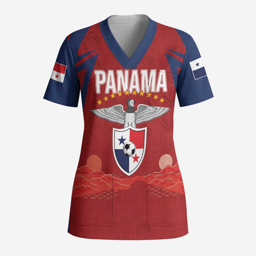 Afro-Panama Football 2026 Custom Scrub Top La Marea Roja Making History - Wonder Print Shop