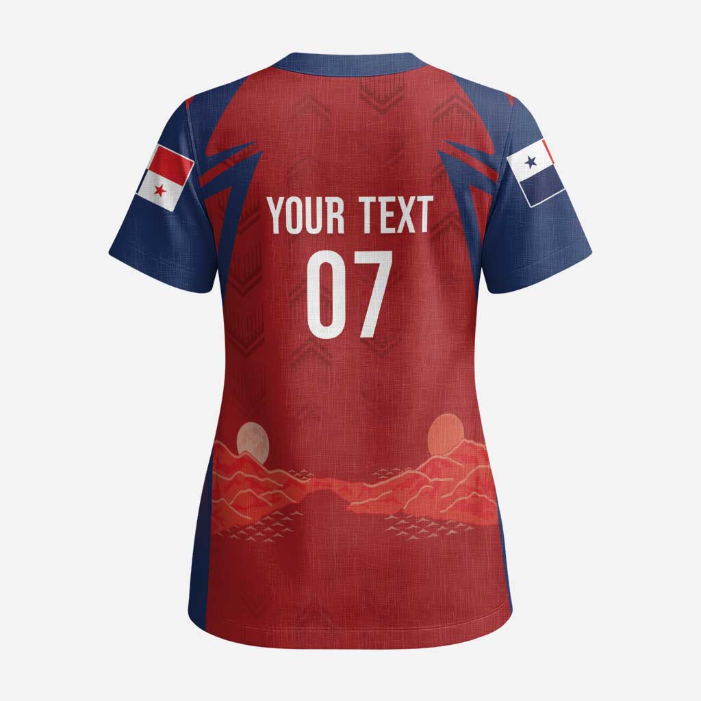 Afro-Panama Football 2026 Custom Scrub Top La Marea Roja Making History - Wonder Print Shop
