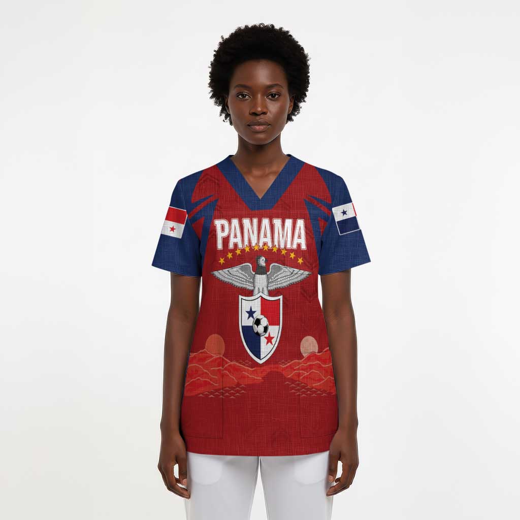 Afro-Panama Football 2026 Custom Scrub Top La Marea Roja Making History - Wonder Print Shop