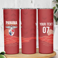 Afro-Panama Football 2026 Custom Skinny Tumbler La Marea Roja Making History - Wonder Print Shop
