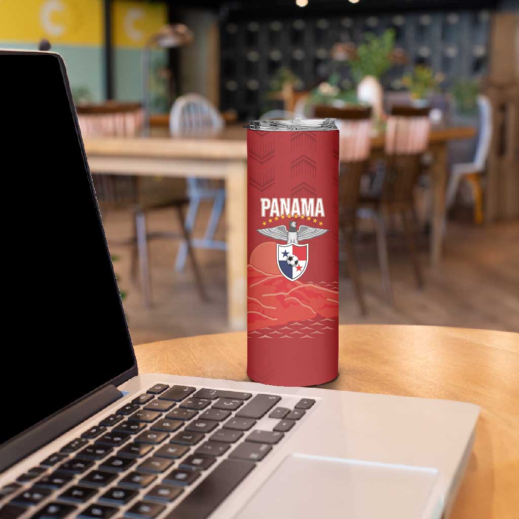 Afro-Panama Football 2026 Custom Skinny Tumbler La Marea Roja Making History - Wonder Print Shop
