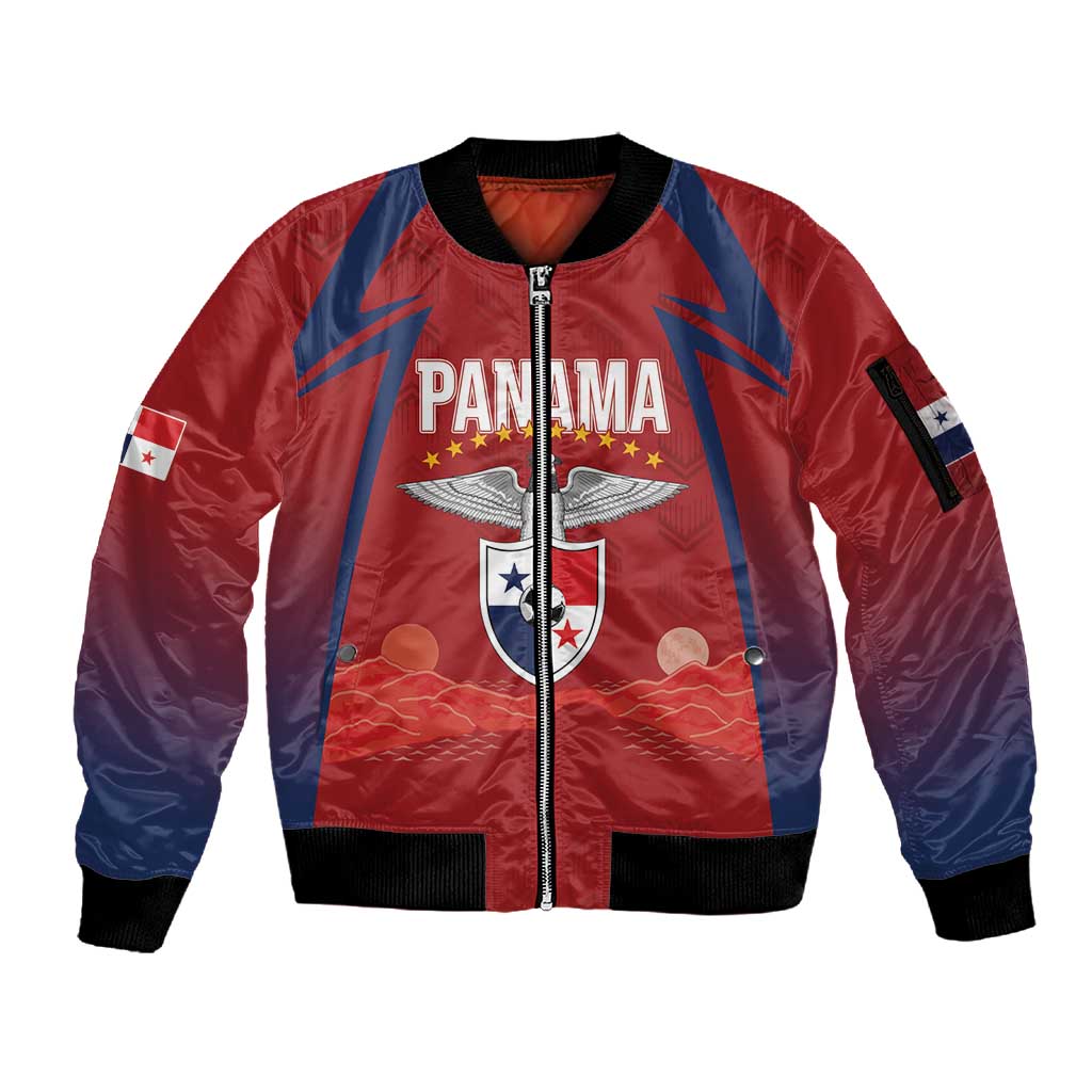 Afro-Panama Football 2026 Custom Sleeve Zip Bomber Jacket La Marea Roja Making History - Wonder Print Shop