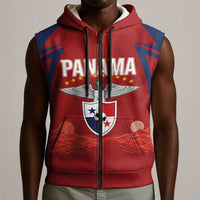 Afro-Panama Football 2026 Custom Sleeveless Zip Hoodie La Marea Roja Making History - Wonder Print Shop