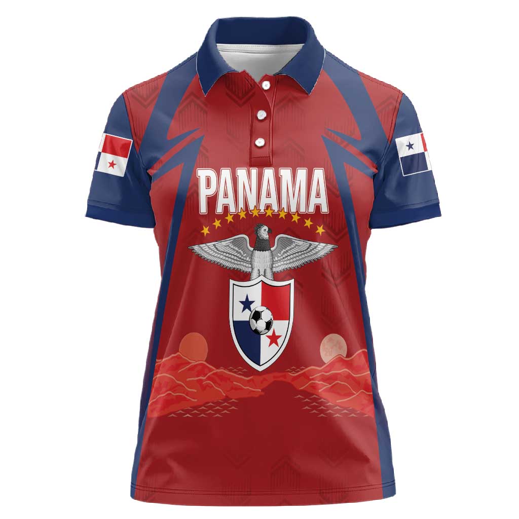 Afro-Panama Football 2026 Custom Women Polo Shirt La Marea Roja Making History LT7