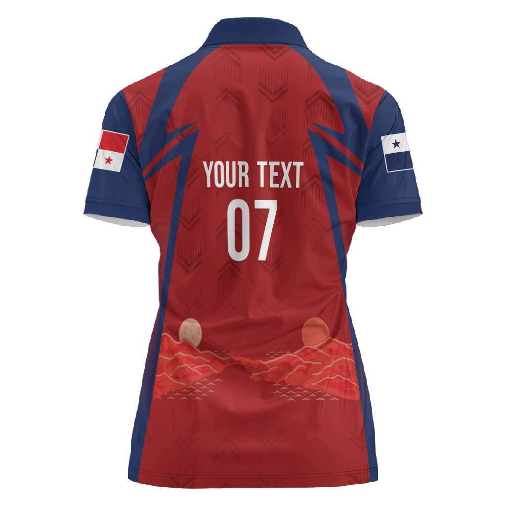 Afro-Panama Football 2026 Custom Women Polo Shirt La Marea Roja Making History LT7