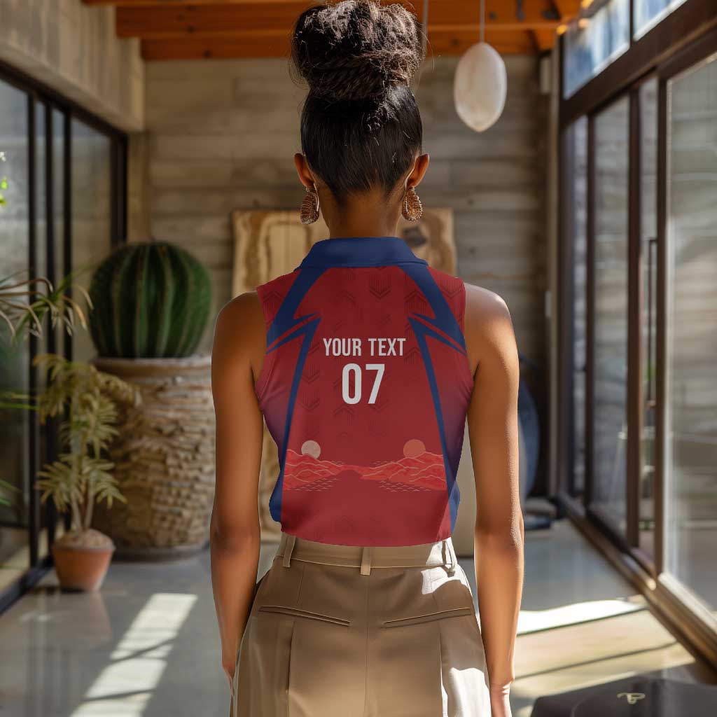 Afro-Panama Football 2026 Custom Women Sleeveless Polo Shirt La Marea Roja Making History - Wonder Print Shop