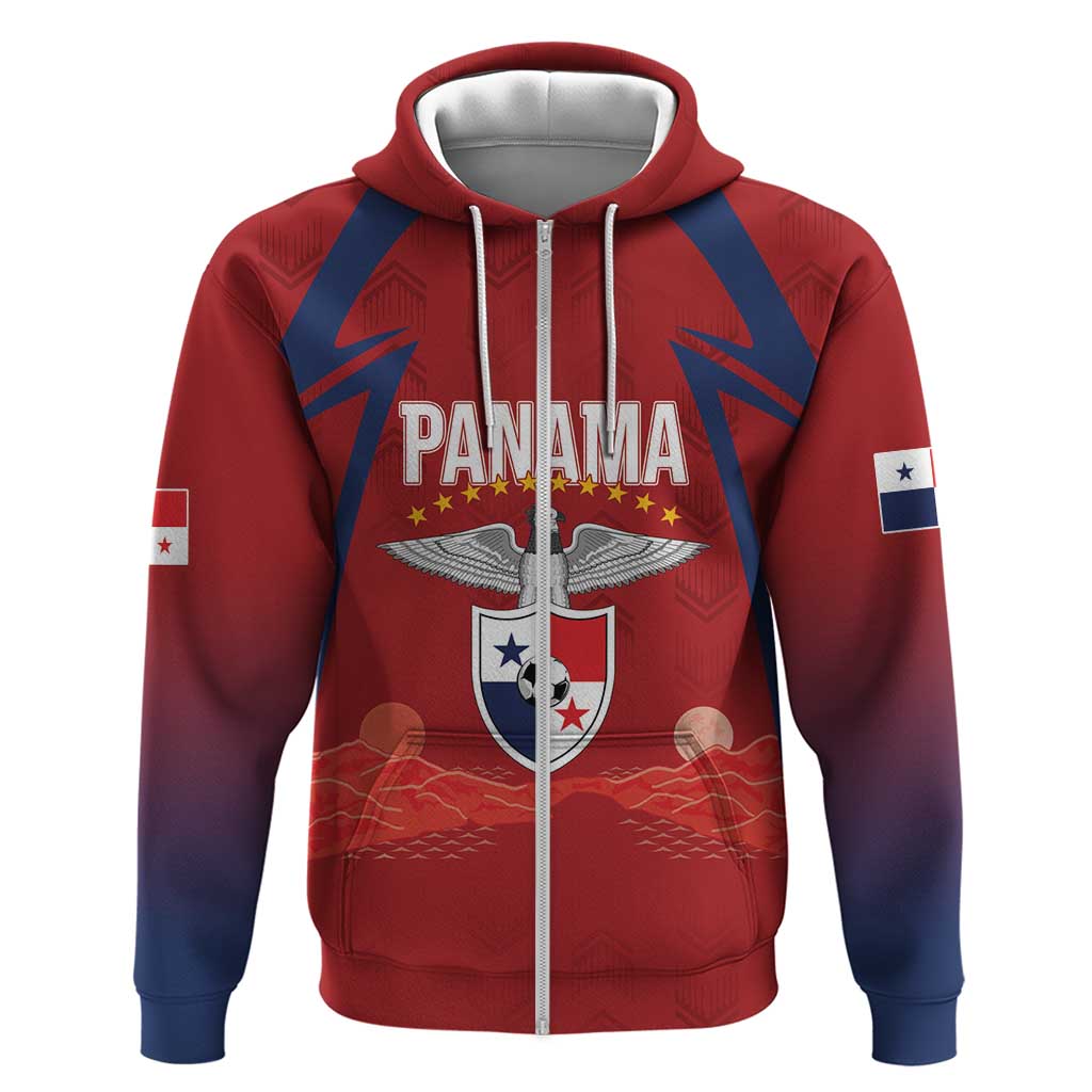 Afro-Panama Football 2026 Custom Zip Hoodie La Marea Roja Making History - Wonder Print Shop