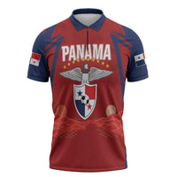Afro-Panama Football 2026 Custom Zipper Polo Shirt La Marea Roja Making History - Wonder Print Shop
