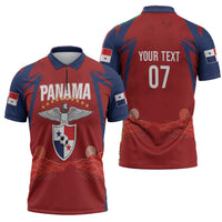 Afro-Panama Football 2026 Custom Zipper Polo Shirt La Marea Roja Making History - Wonder Print Shop