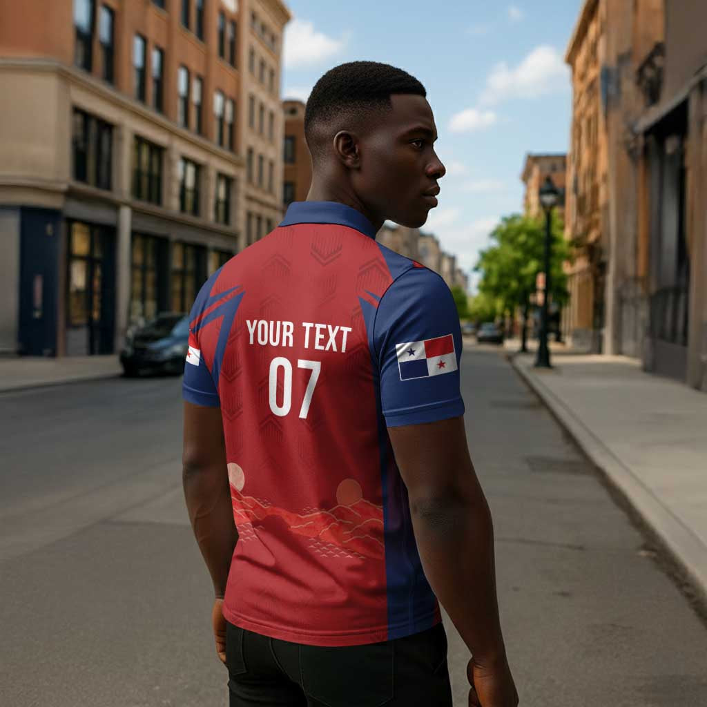 Afro-Panama Football 2026 Custom Zipper Polo Shirt La Marea Roja Making History - Wonder Print Shop