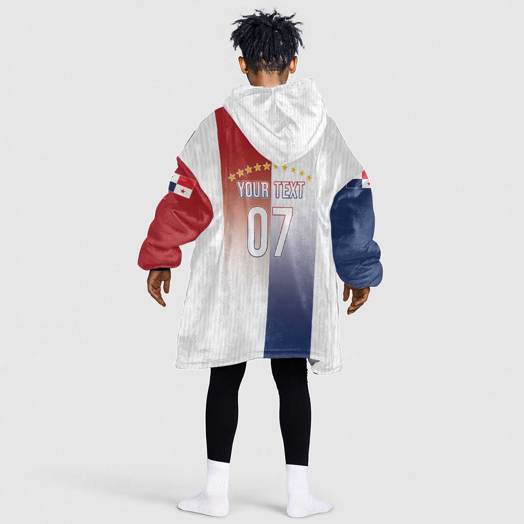 Afro-Panama Football Los Canaleros 2026 Custom Kid Wearable Blanket Hoodie Rising Glory - Wonder Print Shop