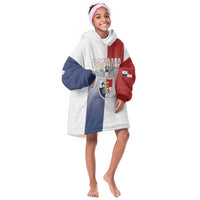 Afro-Panama Football Los Canaleros 2026 Custom Kid Wearable Blanket Hoodie Rising Glory - Wonder Print Shop