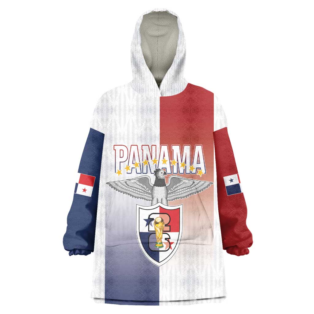 Afro-Panama Football Los Canaleros 2026 Custom Kid Wearable Blanket Hoodie Rising Glory - Wonder Print Shop