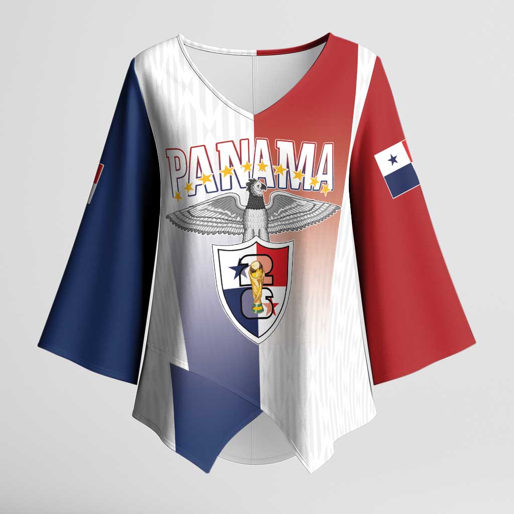 Afro-Panama Football Los Canaleros 2026 Custom Kimono Sleeve Blouse Rising Glory - Wonder Print Shop