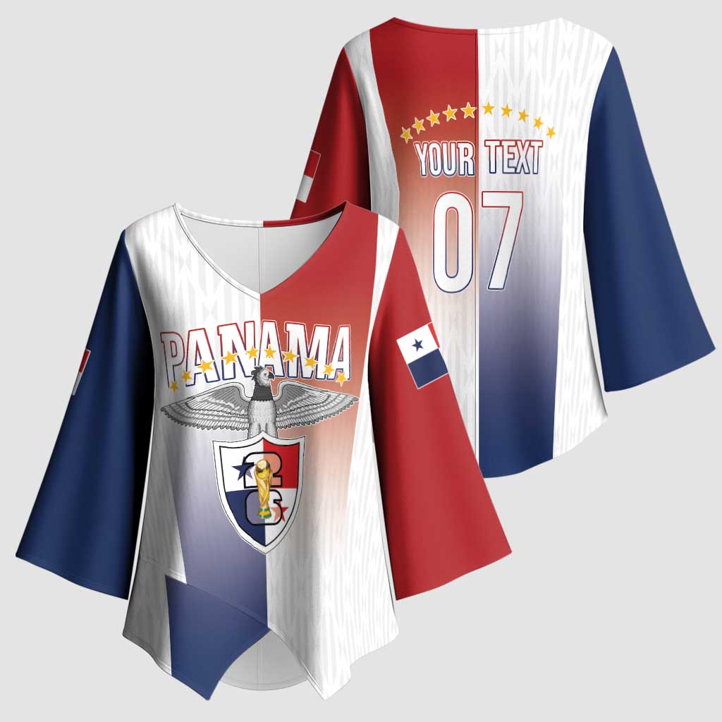 Afro-Panama Football Los Canaleros 2026 Custom Kimono Sleeve Blouse Rising Glory - Wonder Print Shop