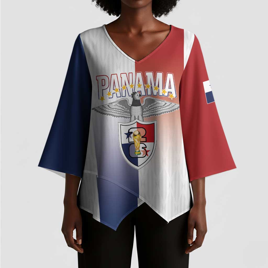 Afro-Panama Football Los Canaleros 2026 Custom Kimono Sleeve Blouse Rising Glory - Wonder Print Shop