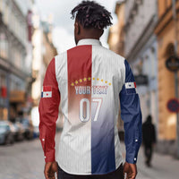 Afro-Panama Football Los Canaleros 2026 Custom Long Sleeve Button Shirt Rising Glory - Wonder Print Shop