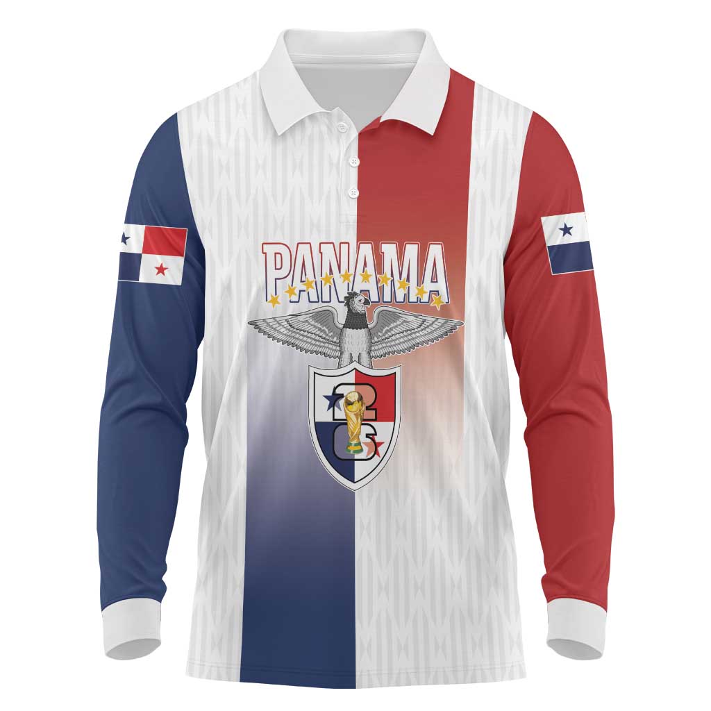 Afro-Panama Football Los Canaleros 2026 Custom Long Sleeve Polo Shirt Rising Glory - Wonder Print Shop