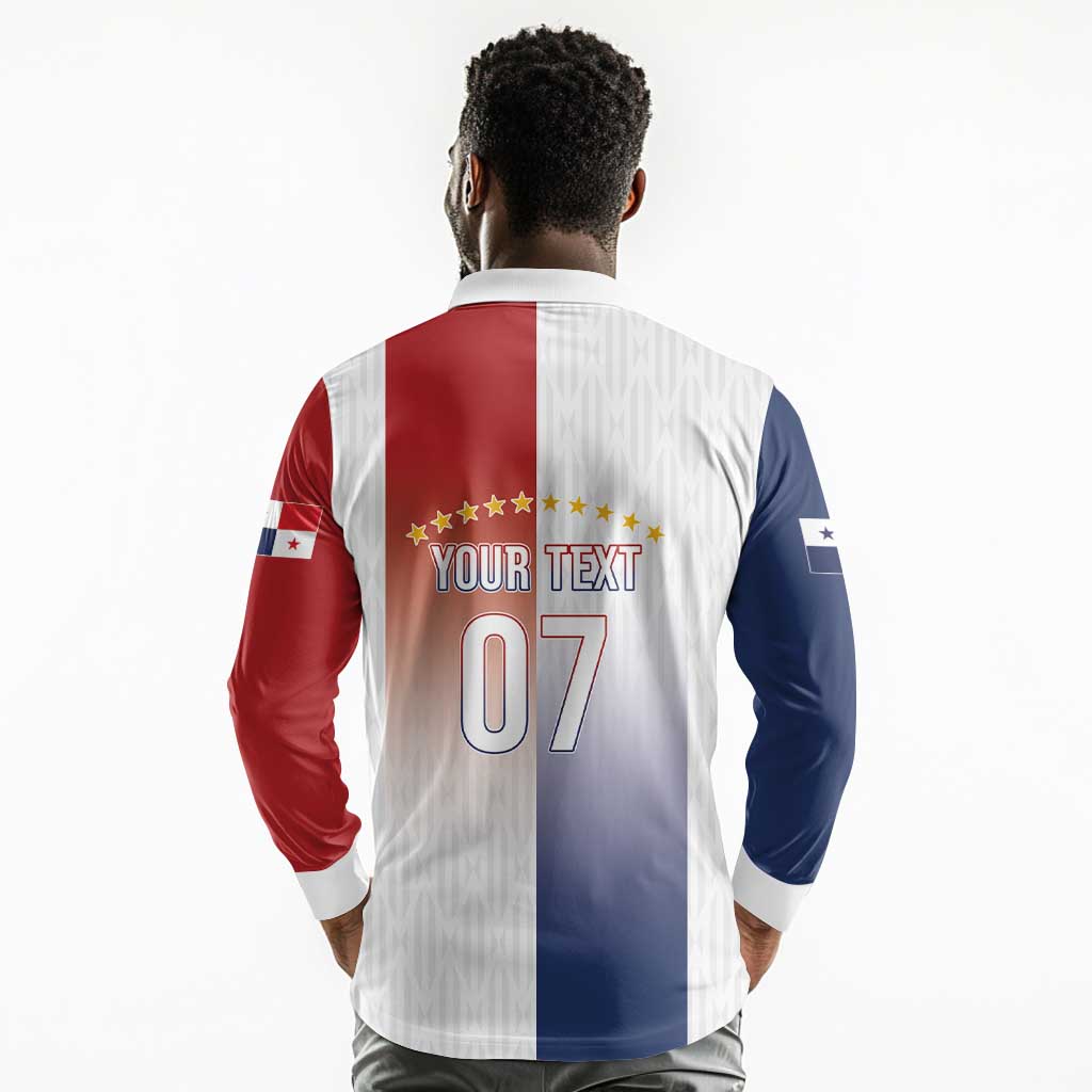 Afro-Panama Football Los Canaleros 2026 Custom Long Sleeve Polo Shirt Rising Glory - Wonder Print Shop