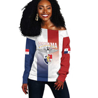 Afro-Panama Football Los Canaleros 2026 Custom Off Shoulder Sweater Rising Glory - Wonder Print Shop