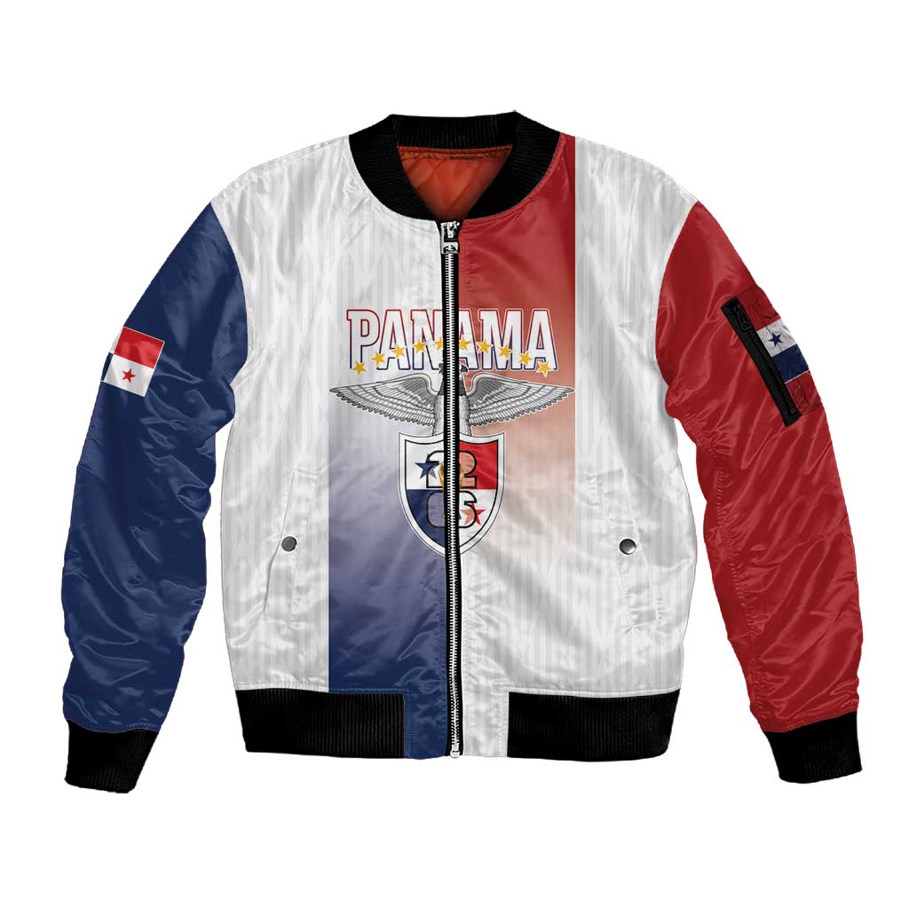 Afro-Panama Football Los Canaleros 2026 Custom Sleeve Zip Bomber Jacket Rising Glory - Wonder Print Shop
