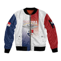 Afro-Panama Football Los Canaleros 2026 Custom Sleeve Zip Bomber Jacket Rising Glory - Wonder Print Shop