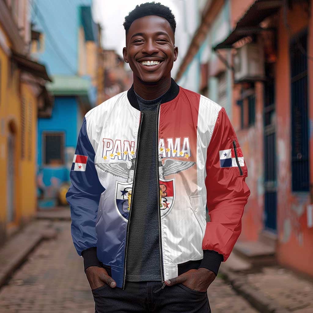 Afro-Panama Football Los Canaleros 2026 Custom Sleeve Zip Bomber Jacket Rising Glory - Wonder Print Shop