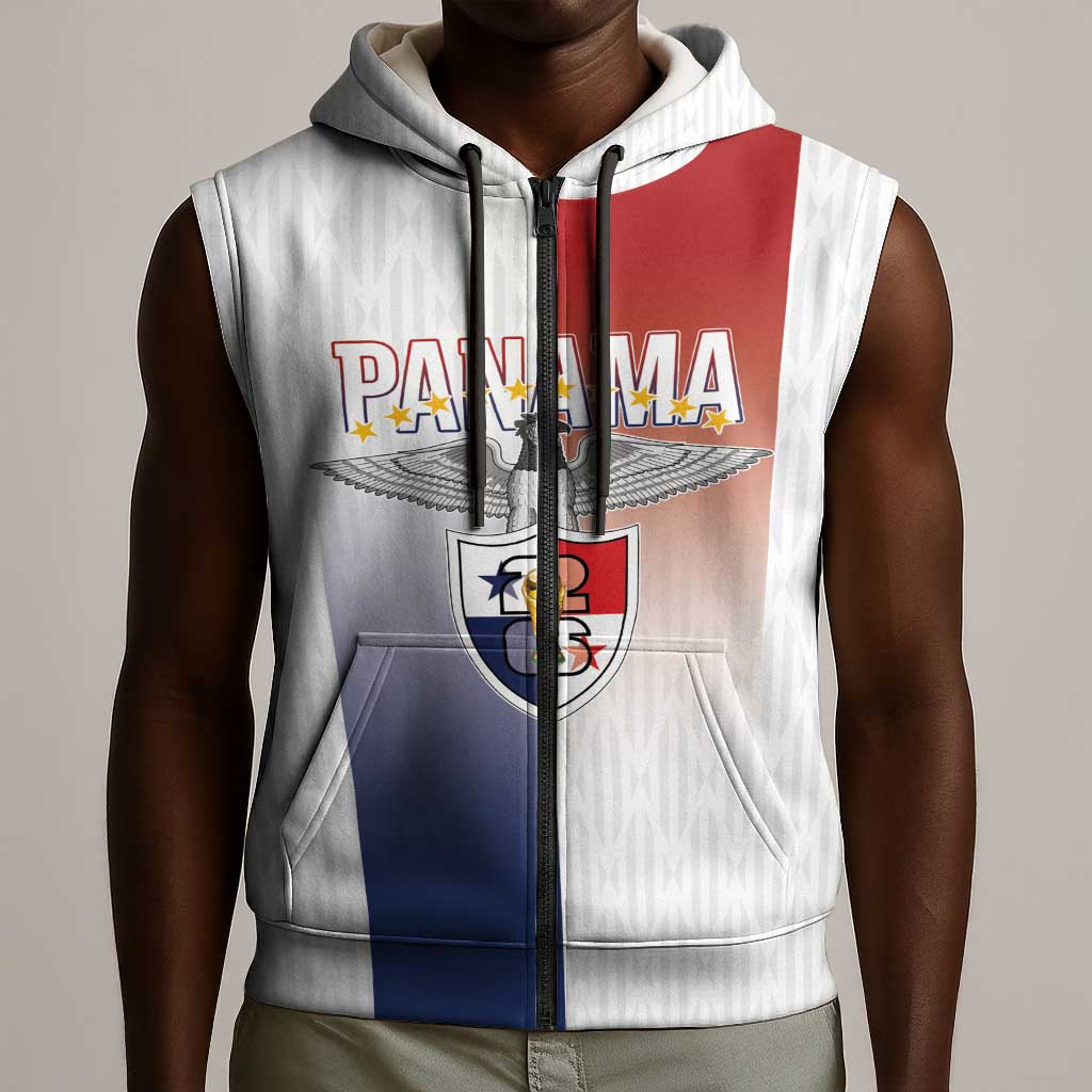 Afro-Panama Football Los Canaleros 2026 Custom Sleeveless Zip Hoodie Rising Glory - Wonder Print Shop